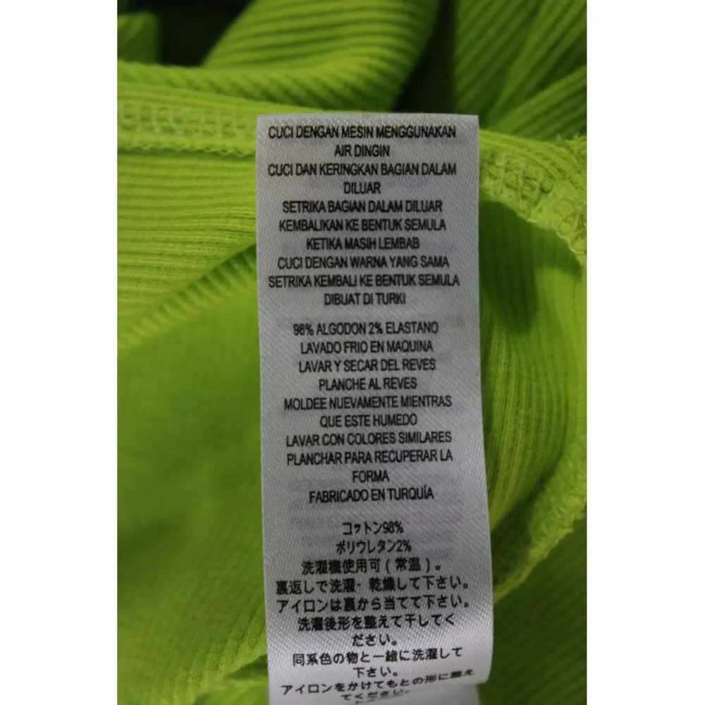French Connection Women Bodycon Tank Dress Green Sleeveless Long Cotton Size S